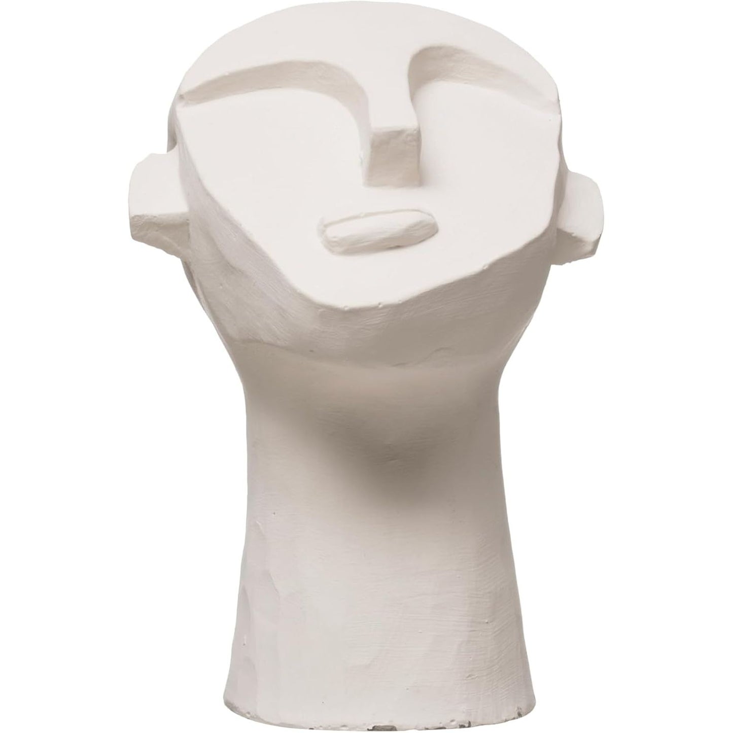 245655 - BLOOMINGVILLE - Skulpturë fytyre prej çimentoje, 21 cm, e bardhë