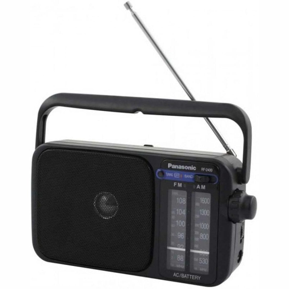 295939 - RADIO PORTATIVE PANASONIC RF-2400DEG-K, me dorezë, funksionim me rrjetë ose bateri, e zezë