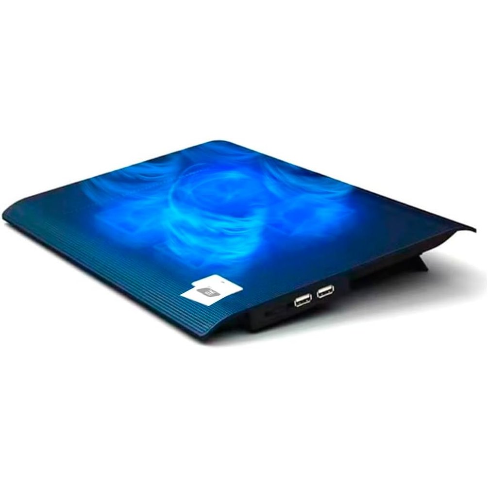 273774 - NK Ventilator Portativ për Laptopë 12-17" me Mbështetëse, 4 Ventilatorë të Heshtur, 2 Porta USB, Ftohje e Shpejtë, Dritë LED Blu