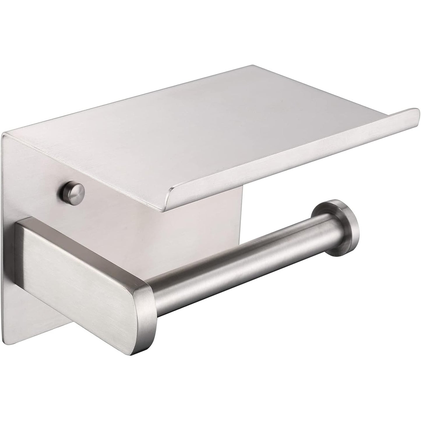 220007 - HENG HOME Mbajtëse letre higjienike moderne, çelik inox SUS 304, me raft telefoni, F928-03D
