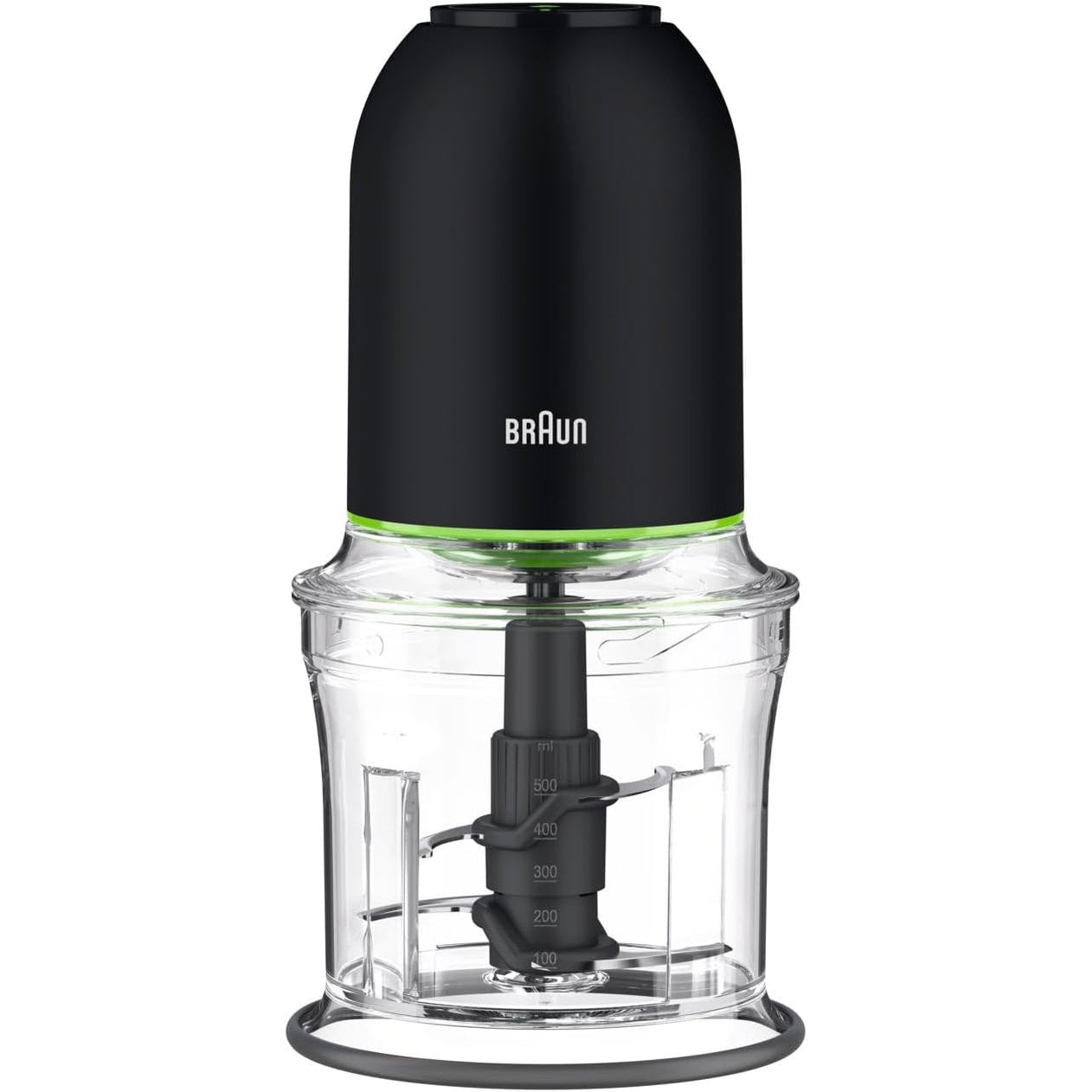 288322 - BRAUN Makinë copëtimi akulli MultiPractic 3 CH3011BK me 4 tehe çeliku inox, funksion me një shtypje, thërrmues akulli, i përshtatshëm për lavastovilje, 500W, i zi