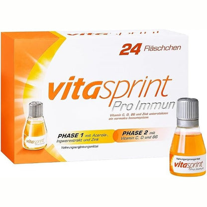 301811 - VITASPRINT Pro Immun, 24 tableta, Shtesë dietike me acerola, xhenxhefil, zink dhe vitamina për mbështetje të sistemit imunitar, energji dhe më pak lodhje