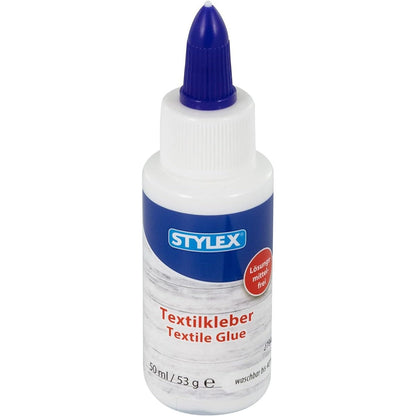 216874 - STYLEX 23347 Ngjitës tekstili, Shishe 53g, Ngjitës pa erë për pëlhura dhe tekstile, Thahet transparent dhe lahet deri në 40°C