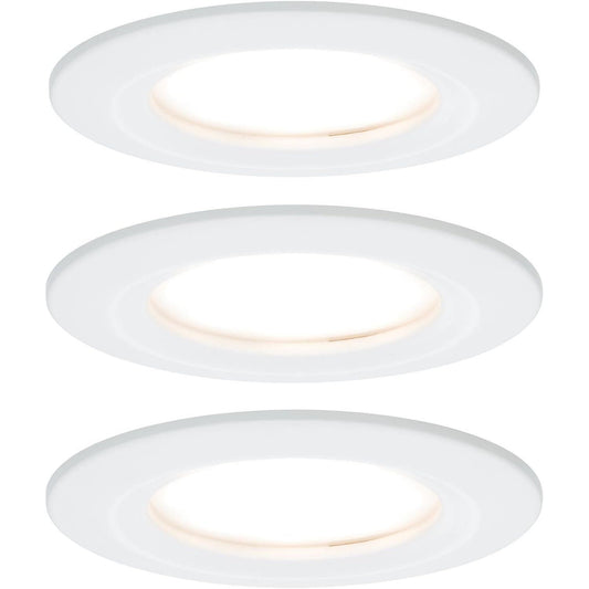 183193 - PAULMANN Llambë LED e Futur Nova Plus 93870, e Rrumbullakët, e zbehtë, 3x6W, 230V, 78mm, IP44, e Bardhë Mat, Dritë e Futur 2700K