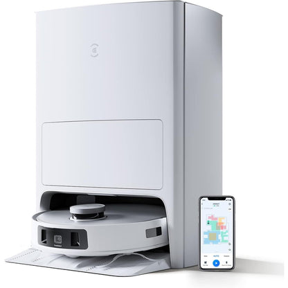 74009 - ECOVACS DEEBOT T20 OMNI Robot Fshesë për Dysheme me Mop, Pastrim Pluhuri, Mopa Automatike Ngritëse, Larje me Ujë të Nxehtë, Fuqi Pastrimi 6000Pa, Stacion i Zbrazëtjes, Zbulim Pengesash 3D, E Përshtatshme për Qilima, Kontrollueshme nga Alexa/APP