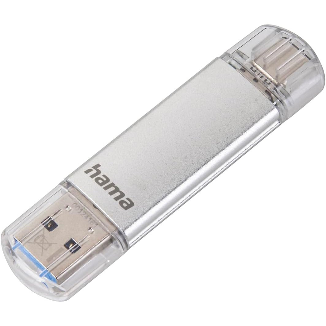 273390 - HAMA Njësi flash USB 128GB me USB 3.2 Gen 1 Type-C (stick USB 2-në-1, 40MB/s) për telefona Android, tableta, kompjutera, notebook-e, MacBook-e, OTG