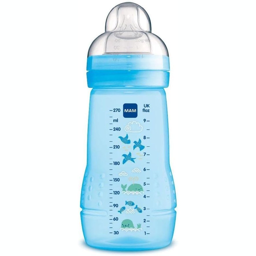 275631 - MAM Shishe për foshnje, 2-4 muajsh, 270 ml, thithkë silikoni mesatare, pako me 1 copë