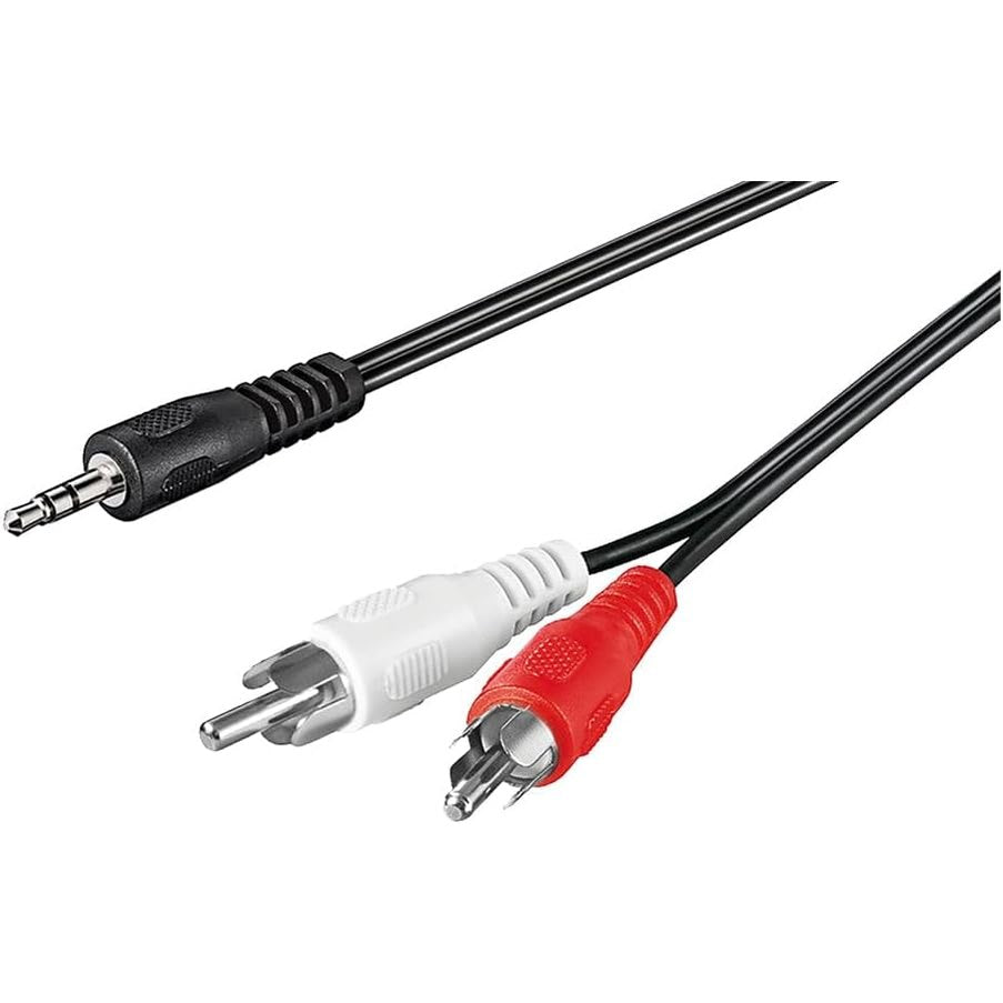 277284 - VALUELINE Kabllo Stereo CABLE-458/5 Jack Mashkull 3.5 mm në 2 RCA Mashkull të Zi
