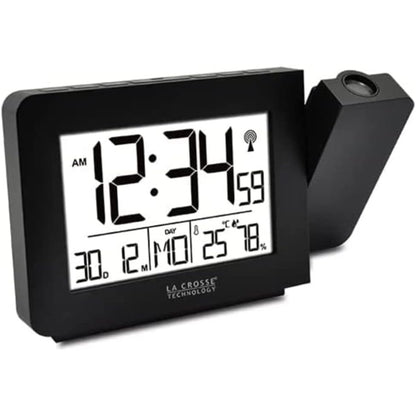221730 - LA CROSSE TECHNOLOGY - WT522 Orë Alarmi me Radio të Kontrolluar dhe Projektim - E Zezë