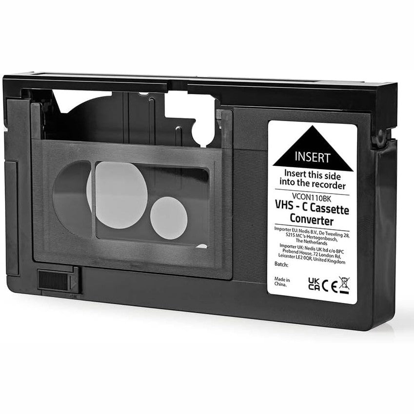 268613 - NEDIS Konvertues VHS: VHS-C në VHS - Plug & Play - I Zi