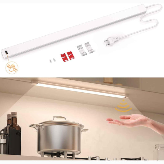 176460 - SIBI LIGHTING Dritë LED nën Dollap 41cm, me Errësim dhe Sensor pa Prekje, Ndriçimi 473lm 4000K i Bardhë Neutral për Dollapë, Rafte, Tavolina Pune