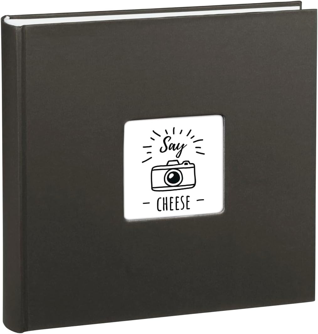 219832 - HAMA Album Fotosh për Ngjitje 30x30cm, 100 fletë, letër qelqi mbrojtëse, maksimumi 400 foto, ndarje në kopertinë, album fotografish 10x15cm, E zezë