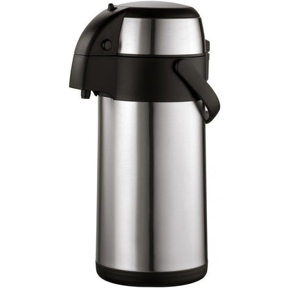 217959 - AXENTIA AIRPOT ARGJEND, ENË ME POMPË ÇELIK INOX, IZOLIM ME MURE TË DYFISHTA, VËLLIM AFËRSISHT 3 L, DIMENSIONE 15 X 15 X 35 CM