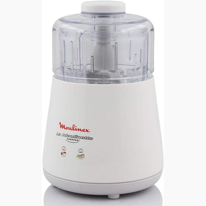 277379 - MOULINEX Makinë Elektrike për Prerje Ushqimi, 1000W, për mish, perime, erëza, hudhër, qepë, fruta të thara, prodhuar në Francë, La Moulinette, E Bardhë DPA141