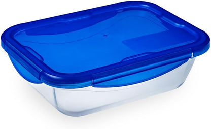 262810 - PYREX Enë qelqi drejtkëndëshe Cook & Go me kapak hermetik Ø 24 cm, për furrë