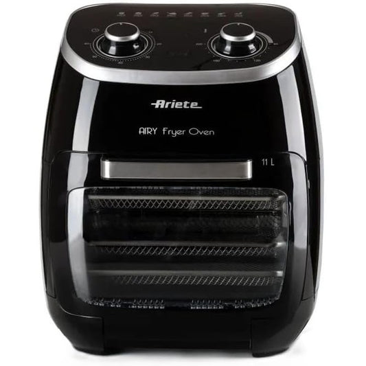 94195 - ARIELTE Furrë me Ajër të Kondicionuar 4619, Furrë Elektrike me Rrotullim dhe Tharëse, Fuqia 2000V, Kapaciteti 11L, e Zezë