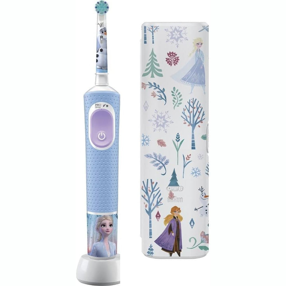 335966 - ORAL-B Furçë dhëmbësh elektrike Pro për fëmijë, me personazhe "Toka e akullit", për fëmijë 3 vjeç e lart, çantë udhëtimi
