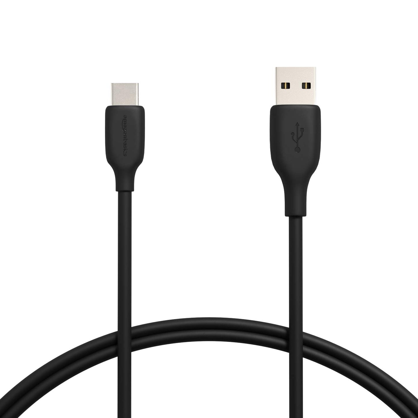 320621 - AMAZON BASICS Kabllo karikimi të shpejtë USB-C në USB-A 2.0, shpejtësi 480 Mbps, i çertifikuar USB-IF, për Apple iPhone 16/15, iPad, Samsung Galaxy, 0.9 m, i zi