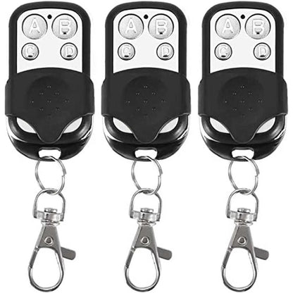 277150 - GC GLOBALCOMMERCE Set me 3 telekomanda universale vetë-mësuese për porta automatike, 4 butona, frekuencë 433.92 MHz, e zezë