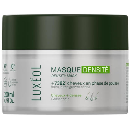 300836 - LUXEOL - Maskë për Flokët me Dendësi - +7382 Flokë në Fazën e Rritjes - Ofron Fortësi, Shkëlqim dhe Dendësi - 97% Përbërës me Rrjedhje Natyrale - Pa Silikon - Prodhuar në Francë - 200 ml