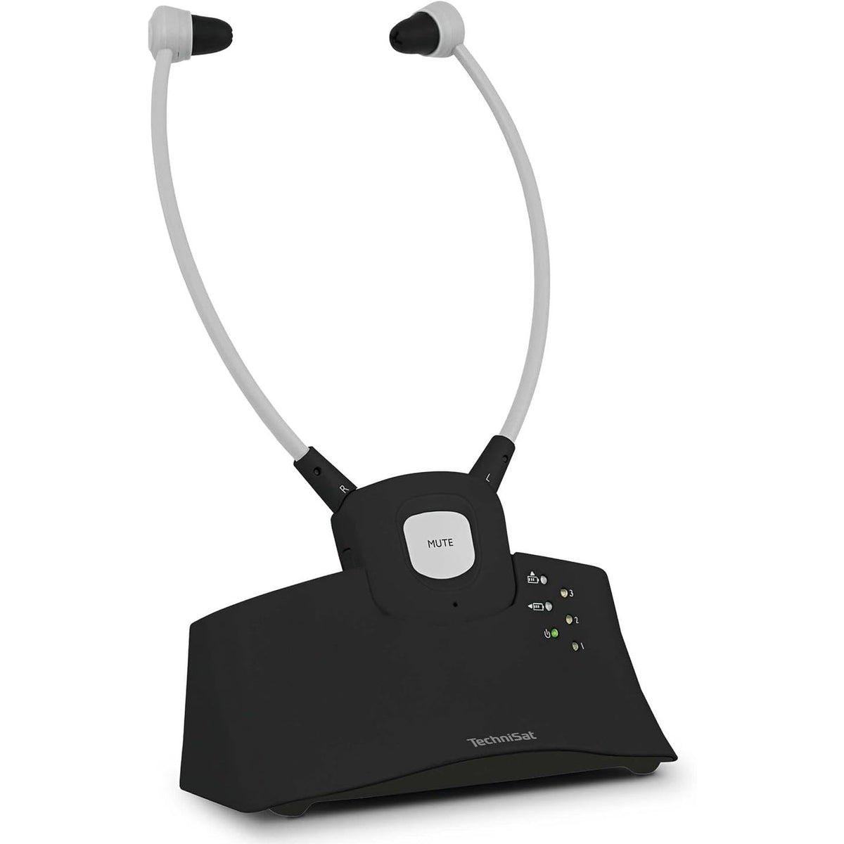 295544 - TECHNISAT STEREOMAN ISI 3 - kufje stereo pa tel për televizorë dhe sisteme muzikore me stacion docking, të zeza