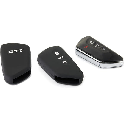 269159 - GTI Mbulesë Çelësi me Logo për Volkswagen 5H0087012041, e zezë, për VW Golf 8 (5H) me çelës me 3 butona