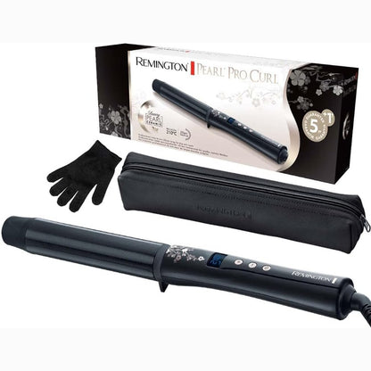 275267 - REMINGTON Hekur kaçurrelash për kaçurrela të mëdha CI9533, veshje qeramike me perla të vërteta, ekran LCD 130-210°C, përfshirë dorezën e nxehtësisë