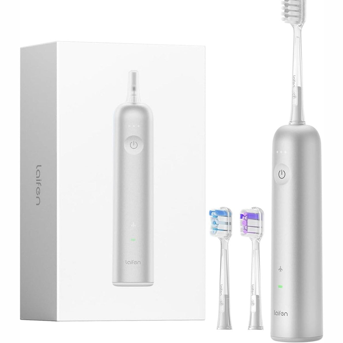 315208 - ve Pioneer Sonic, furçë dhëmbësh elektrike, lëkundje 60°, jetëgjatësi baterie 45 ditë, 3 koka furçe, IPX7, aliazh alumini