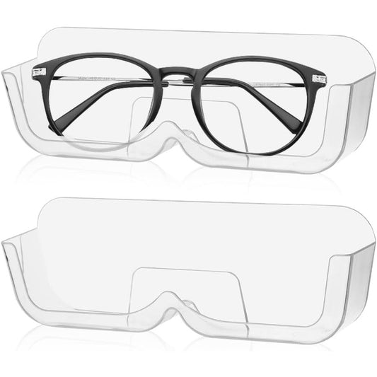 198974 - LONGHONEYSONG Mbajtëse syzesh me 2 pjesë, e montuar në mur, për ruajtjen e syzeve dielli, Transparente