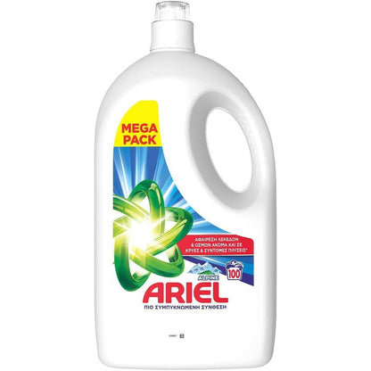 316875 - ARIEL Detergjent i lëngshëm për larje rrobash, 100 larje, Alpine, Veprim për heqjen e njollave me një larje të vetme