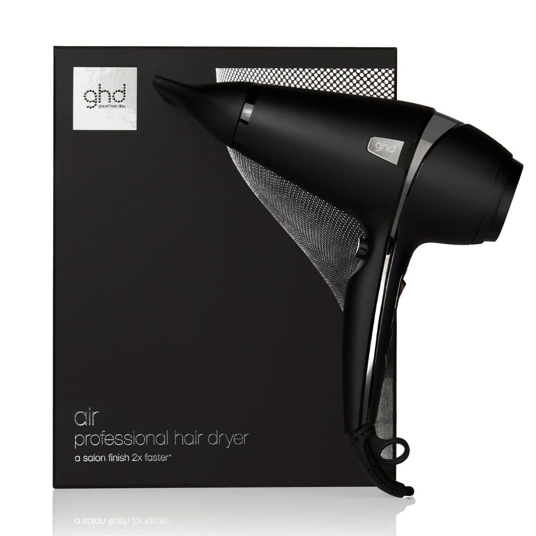 289435 - GHD Tharëse flokësh me ajër në të zezë - Tharëse flokësh e fuqishme për një përfundim salloni, Tharje 2 herë më e shpejtë, Zvogëlon kaçurrelat - Për të gjitha llojet e flokëve