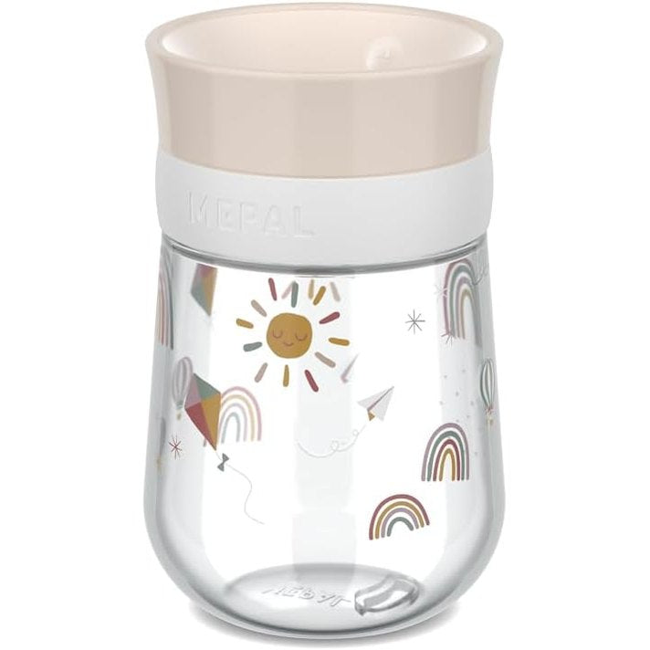 223960 - MEPAL Gotë Stërvitjeje 360° - 300 ml - E papërshkueshme nga rrjedhjet - Kapaku inteligjent mbyllet kur pirja mbaron - Sunshine & Rainbow