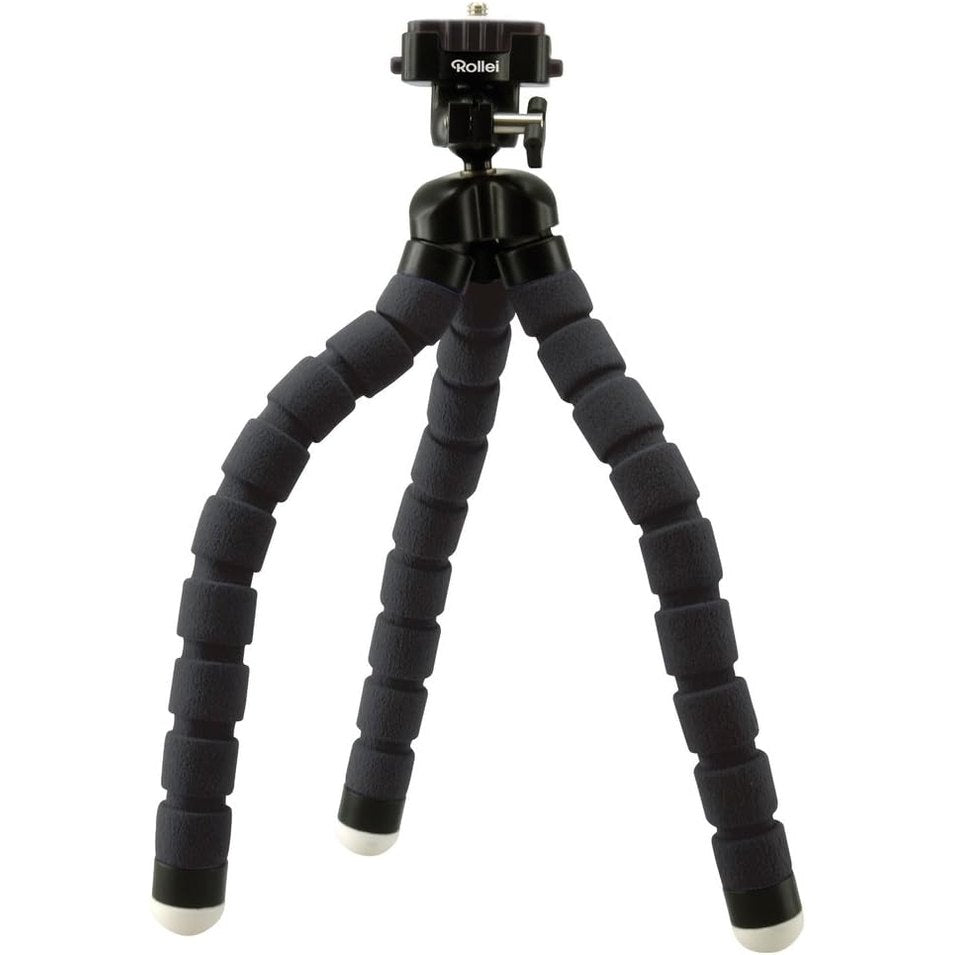 267131 - ROLLEI Kapsulë Monkey Mini Tripod fleksibël me këmbë fleksibël, kokë sferike, këmbë gome kundër rrëshqitjes, pllakë me lirim të shpejtë, e zezë