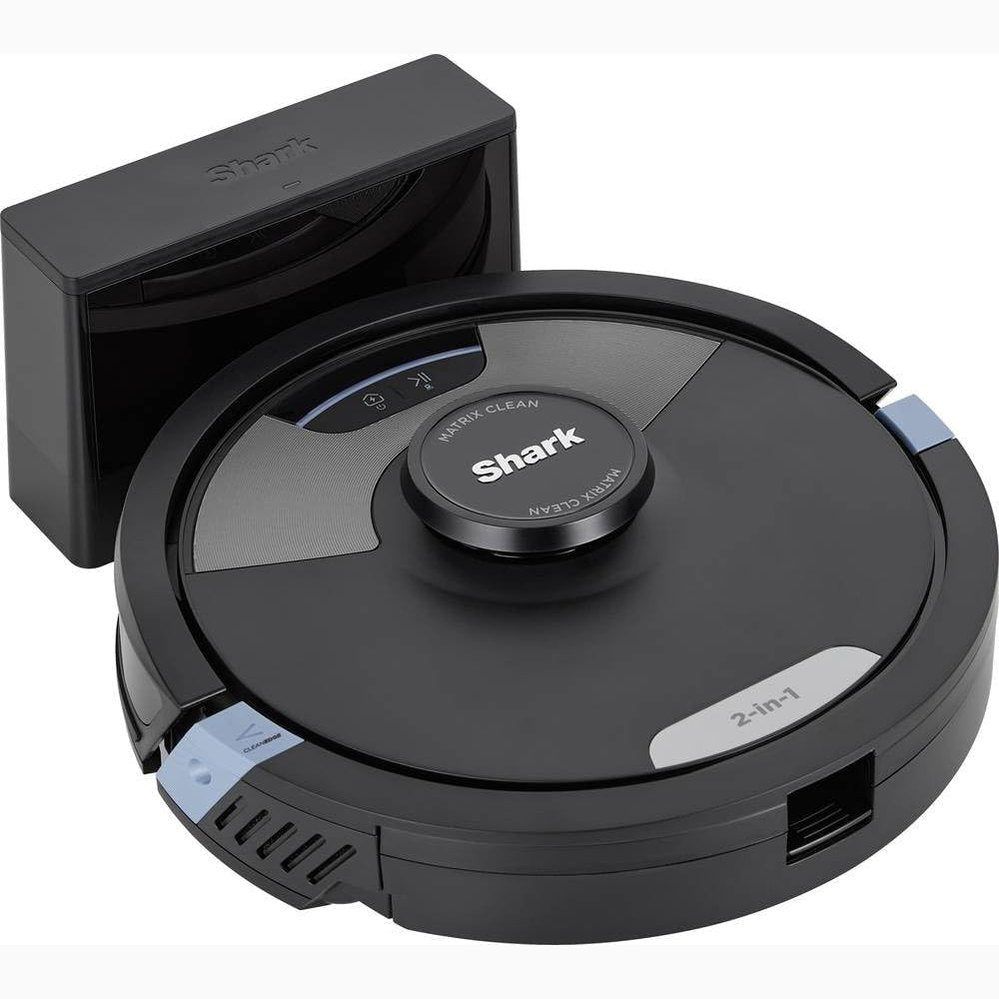 288047 - SHARK Matrix Plus 2-në-1 Mop & Fshesë me Korrent Robotik Vetëzbrazës me LiDAR, për qilima, dysheme të forta, qime kafshësh shtëpiake, Anti-Alergjen, WiFi/Aplikacion, ngjyrë e zezë