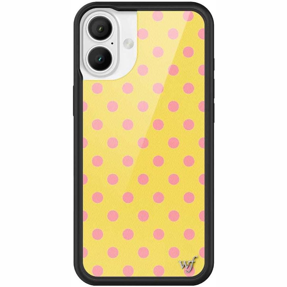 268910 - Mbështjellëse VINTAGE me motive PIKASH, ngjyrë ROZË e ÇELTË për iPhone 16 Pro