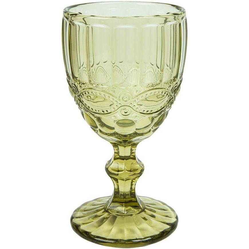 246286 - GARCIA DE POU 6 Njësi - Gota Vere Vintage 260 ml, 8 x 15.5 cm, Jeshile Kristali