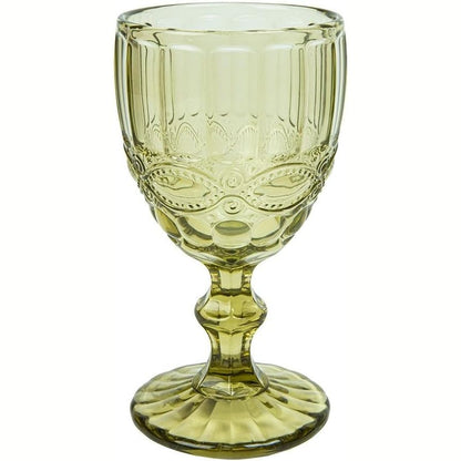 246286 - GARCIA DE POU 6 Njësi - Gota Vere Vintage 260 ml, 8 x 15.5 cm, Jeshile Kristali