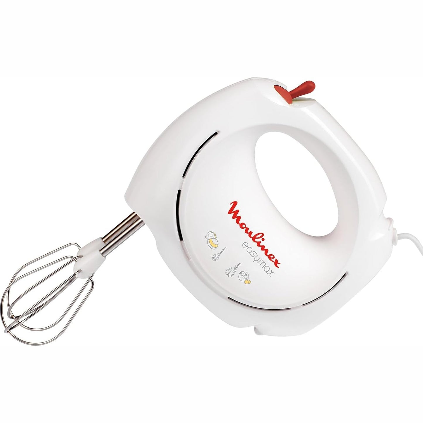292968 - MOULINEX Easymax Mikser Dore Elektrike, 200 W, 2 Shpejtësi, 2 Sete Rrihësesh, Ergonomik, i Bardhë ABM11A30