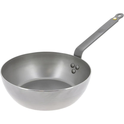 221460 - DE BUYER - Tigan Çelik MINERAL B - 24 cm - Prodhuar në Francë, Pa PFAS, Natyral Jo-ngjitës, Dorezë e Kufizuar dhe Me Fund Dylli Blete