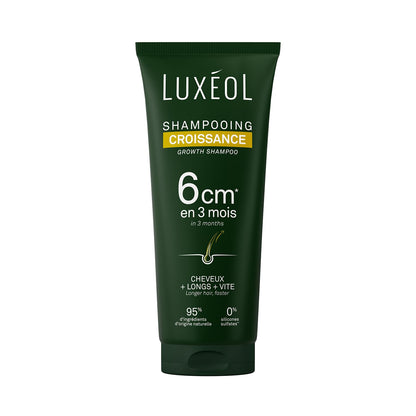 318039 - LUXÉOL Shampo për Rritje, 200 ml, Rritje 6 cm në 3 Muaj, Flokë më të Gjatë dhe më të Shpejtë, E Provuar Klinikisht, Vaj Ricini, Amla dhe Xhensen
