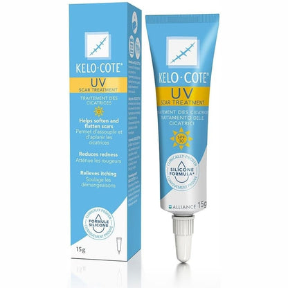 221856 - KELO-COTE Tub 15g - Xhel UV për Shenjat SPF 30 - Trajtim Shenjash - Formulë Silikoni - Rezistent ndaj Ujit - Transparent