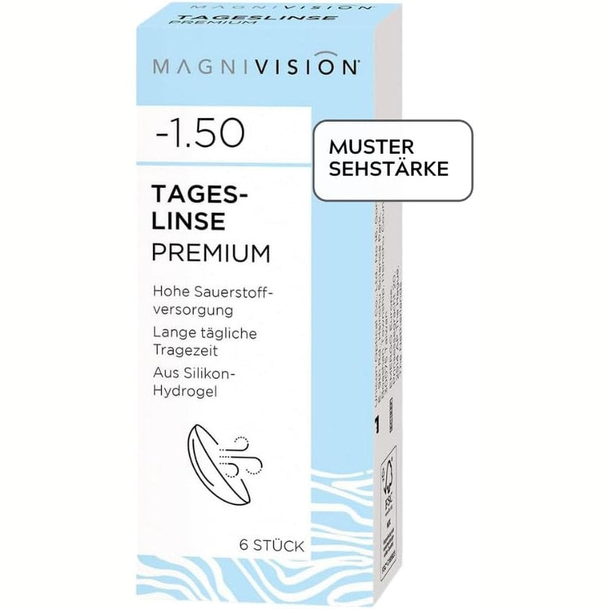 318405 - MAGNIVISION - Lente Kontakti Premium Soft Daily - -2.00 Dioptri - 6 Lente - BC 8.6 - DIA 14.2 - Hidrogel Silikoni - Filtër UV