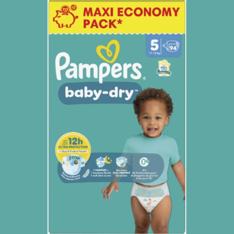 300544 - PAMPERS Pampers Baby-Dry Madhësia 5, 94 pelena, 11kg-16kg