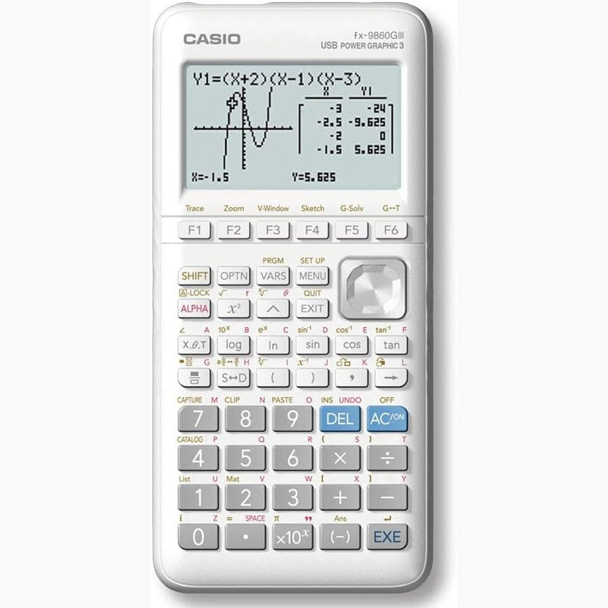 305121 - CASIO FX-9860GIII - Kalkulator Grafik Monokrom pa CAS - i Bardhë