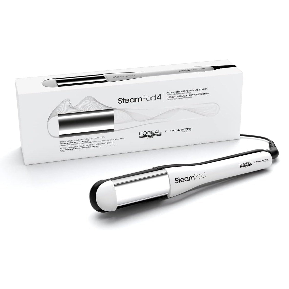 320843 - L'ORÉAL PROFESSIONNEL STEAMPOD 4, Drejtuese dhe kaçurrela me avull, 95% më pak dëmtim, 3 cilësime temperature, teknologji e patentuar me avull.