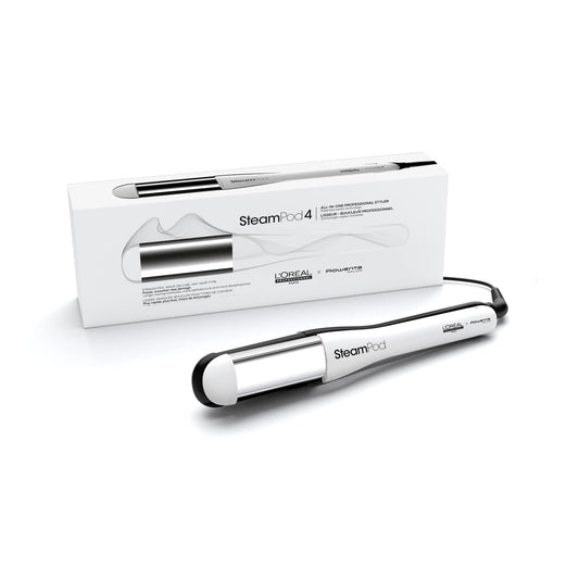 289397 - L'ORÉAL PROFESSIONNEL STEAMPOD 4 - Drejtuese dhe kaçurrela me avull, 3 cilësime temperature, Teknologji e patentuar me avull, 95% më pak dëmtim