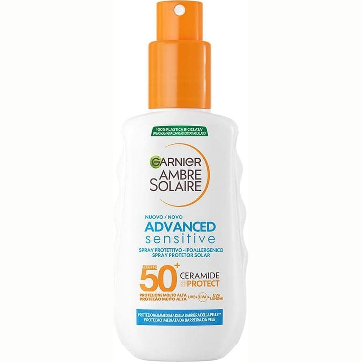 312003 - GARNIER Ambre Solaire Advanced Sensitive Adult Ceramide Protect Sunscreen Spray SPF50+, 150 ml