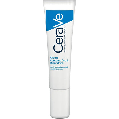 318268 - CeraVe Krem për sytë Riparues, 14 ml, për të gjitha llojet e lëkurës, zvogëlon qarqet e errëta dhe ënjtjen, i pasuruar me acid hialuronik dhe niacinamide