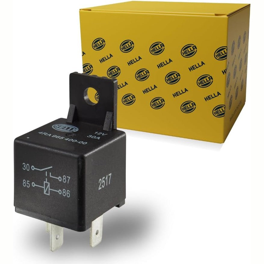 335471 - HELLA Mini-rele 4RA 965 400-001, normalisht e hapur, 12 V, 4-pole, rezistenca e bobinës 90 ohm, mbajtëse po