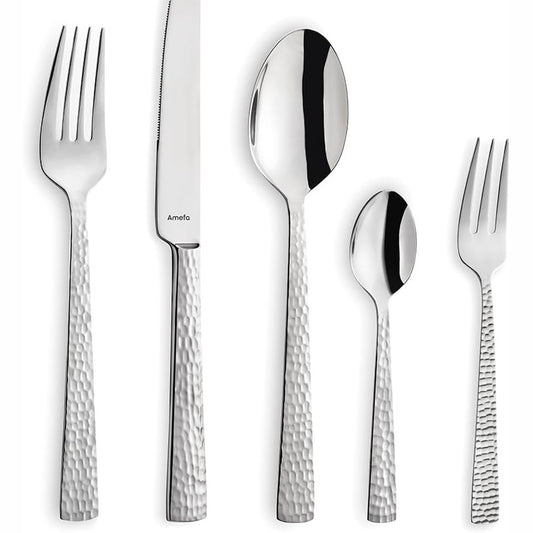 245227 - AMEFA FELICITY Set Takëmesh me 30 Pjesë, i Zi PVD, Takëm prej Çeliku Inox
